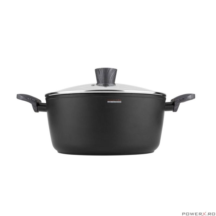 Oala pentru inductie, Florina, Aluminiu, Negru, 6.1l