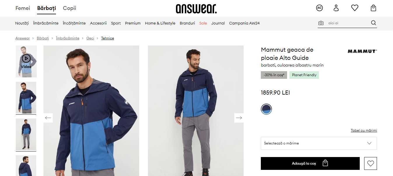 Jachetă Mammut Alto Guide cu membrană GORE-TEX® impermeabilă