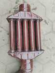 Burlan recuperator caldura, patrat, tabla emailata, 130 x 650 mm, maro