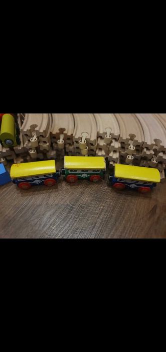 Дървено влакче с релси Икеа