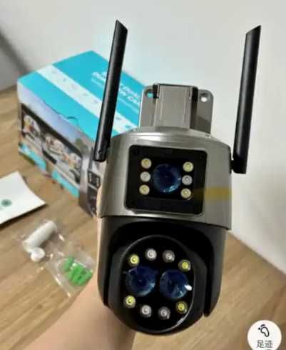 Външна камера 6K 12MP Wifi IP с 10X оптично увеличение Три обектива