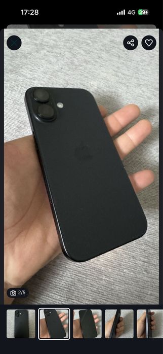 Продаю айфон 16 в черном цвете