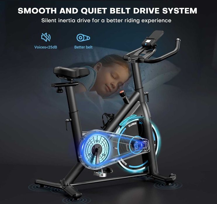 Bicicleta spinning indoor cycling  volanta 15kg, magnetica, fitness