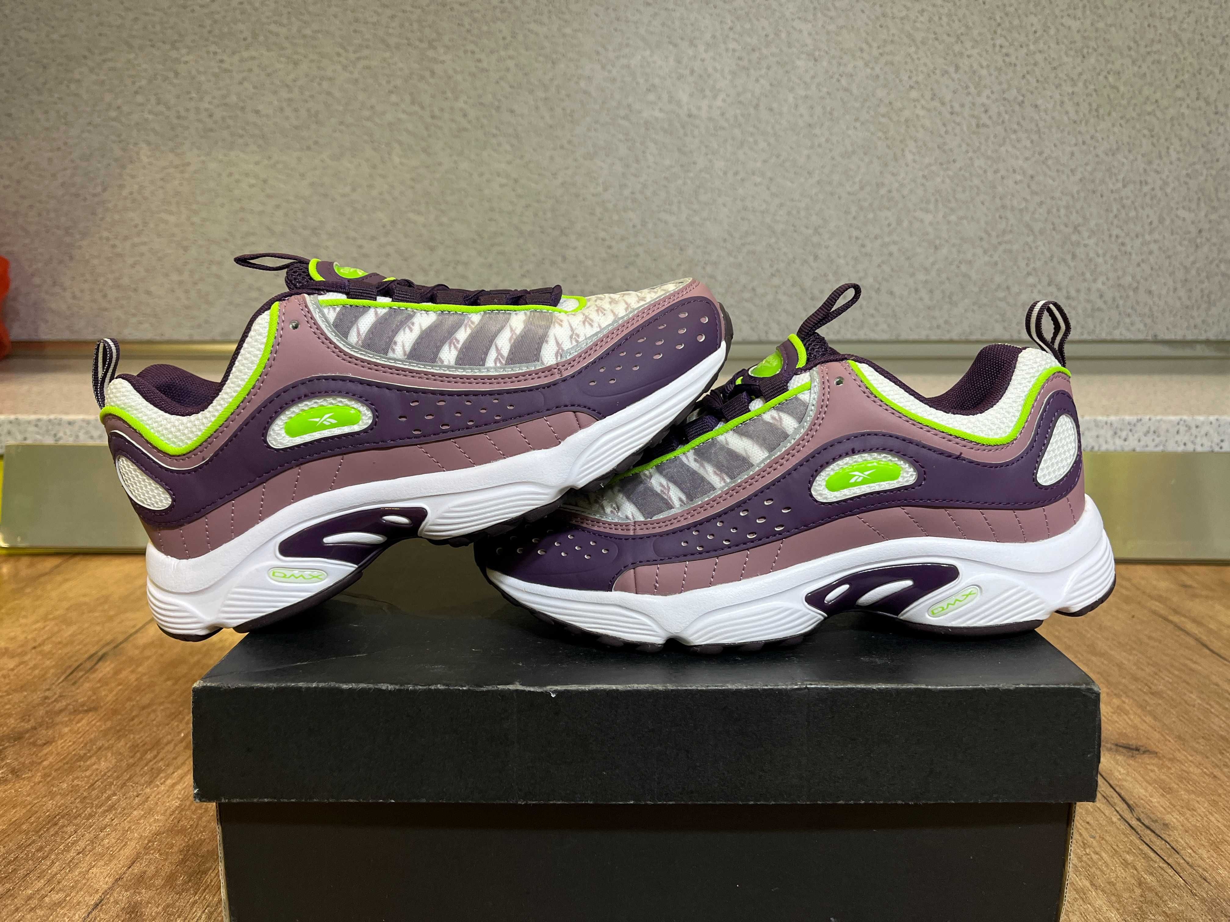 ОРИГИНАЛНИ *** Reebok Daytona DMX II / White Solar Green / Eggplant
