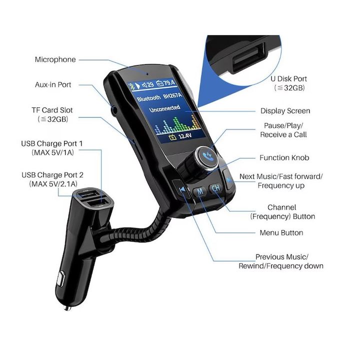 Modulator Fm Auto Wireless/Bluetooth