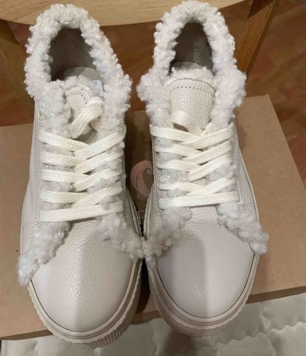 Кеды с мех.отделкой, новые Нат. Кожа