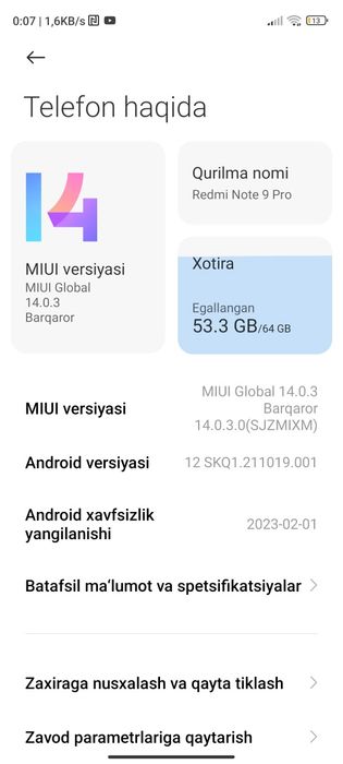 Redmie 9 pro sotiladi