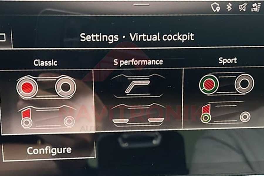 Activare Audi Sport Layout – A6 C8 A7 4K A8 4N Q8 Q7 e-tron