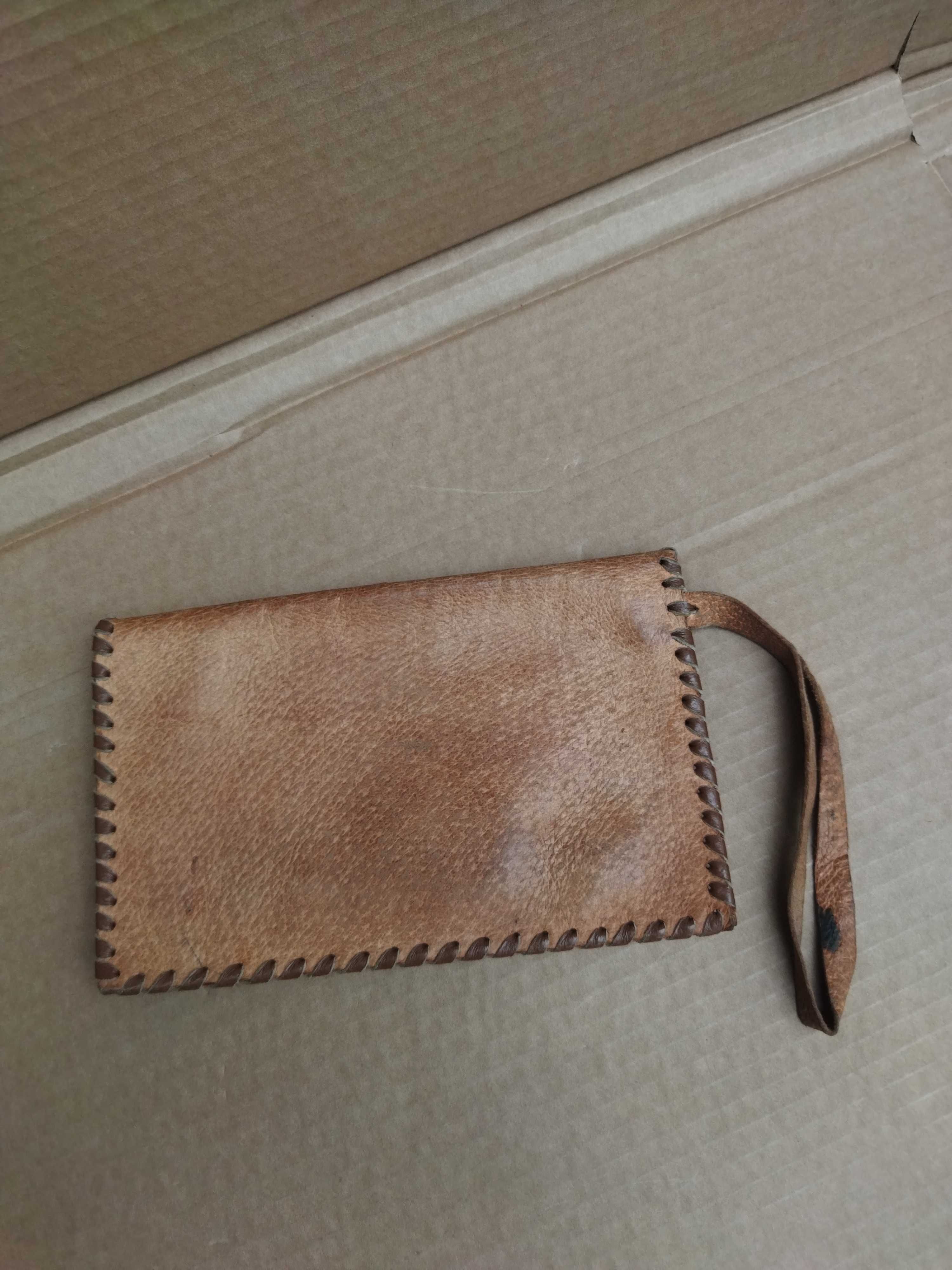 Малка чантичка тип портмоне естествена кожа