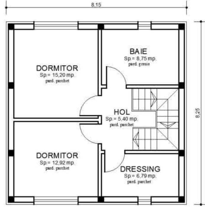 Vand casa pe structura metalica de locuit