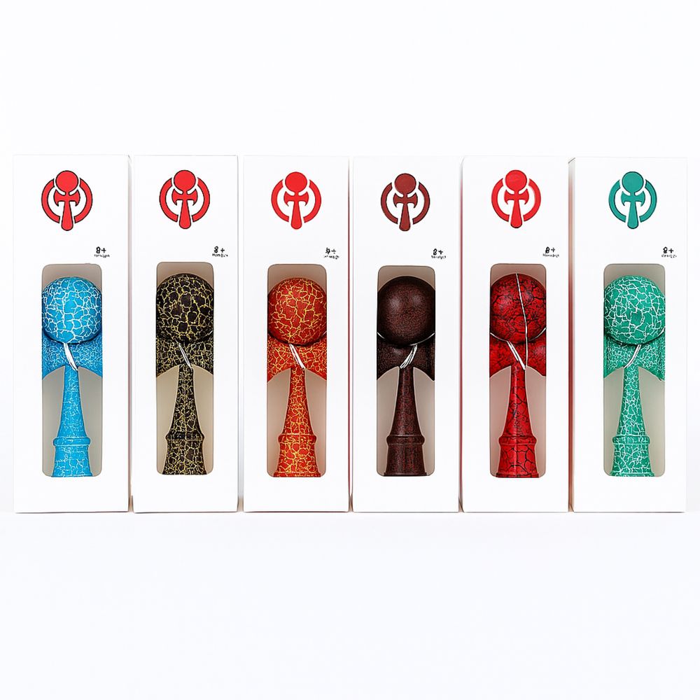 Kendama profesionala cu design crackle – nouă, ideală pentru trucuri
