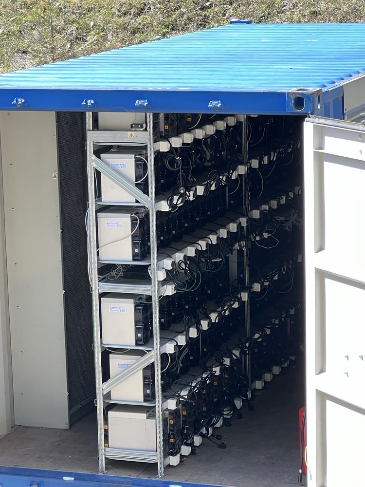 Container mining minat Asic Bitmain Avalon (BTC Kaspa Litecoin)