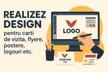 Realizez design-uri pentru carti de vizita,flyere,logo-uri etc.