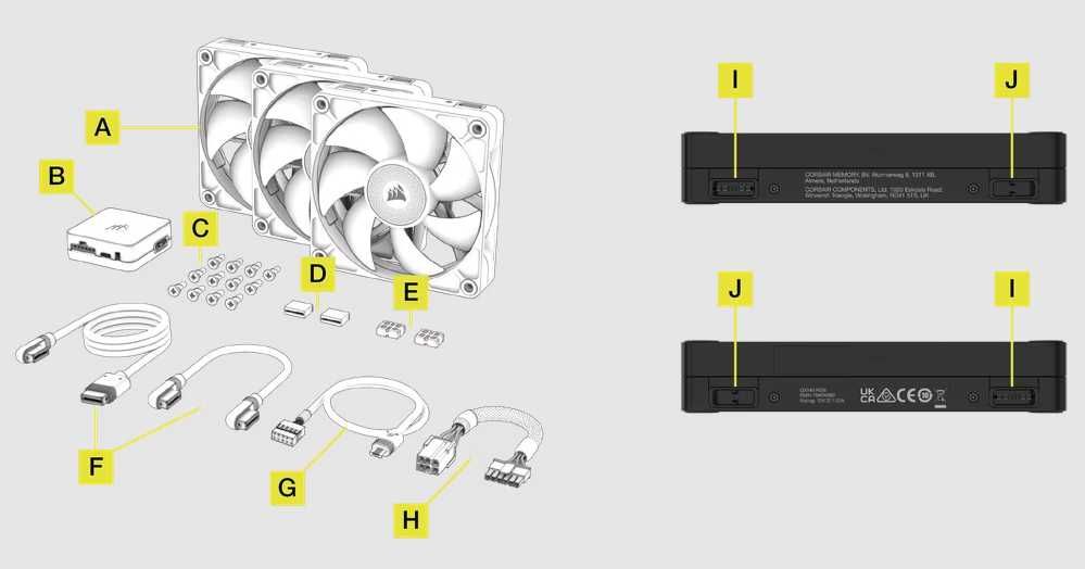 Set 3 Ventilatoare Corsair iCUE LINK RX120 RGB, 120mm, Negru, ca nou