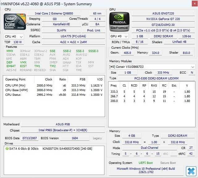 Placa de baza Asus P5B  soket 775 4 sloturi DDR2