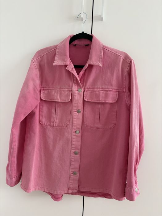 Дамско розово дънково яке Xside оувърсайзд модел