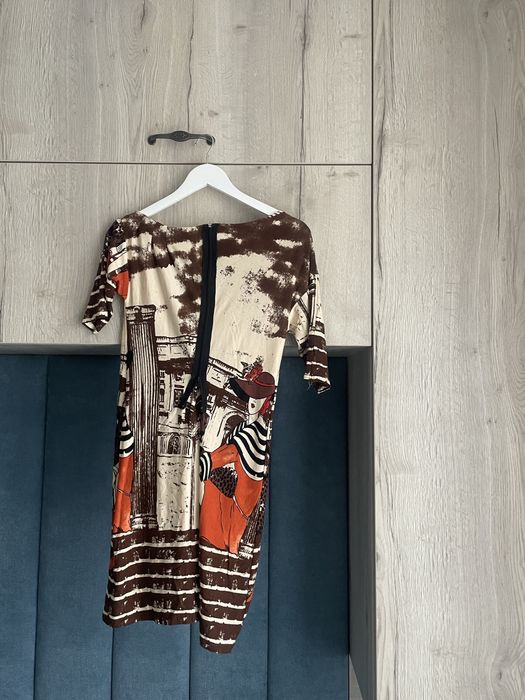 Туника рокля в кафяво и оранжево VETEIDA