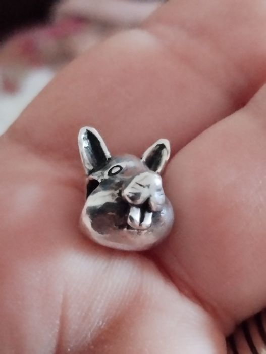 Charm din argint iepure dințat