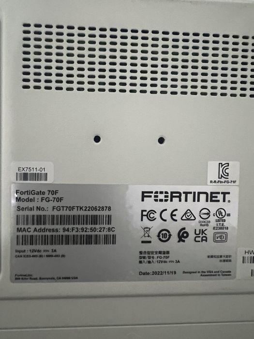 Межсетевой экран Fortigate 70F