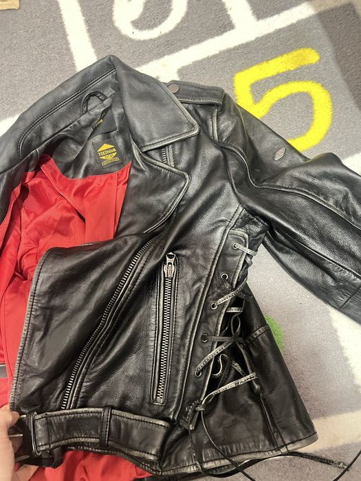 Geaca din Piele vintige naturala Yokohama size 40 M-  Racing Superdry