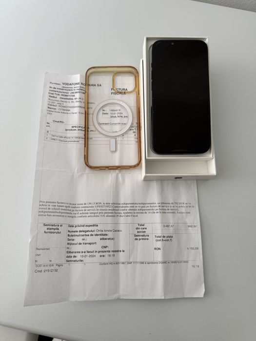 Iphone 14 black/128g factura