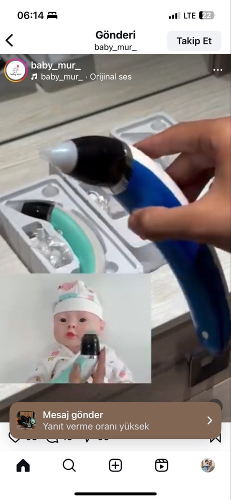 Burun aspirator elektronık yangı