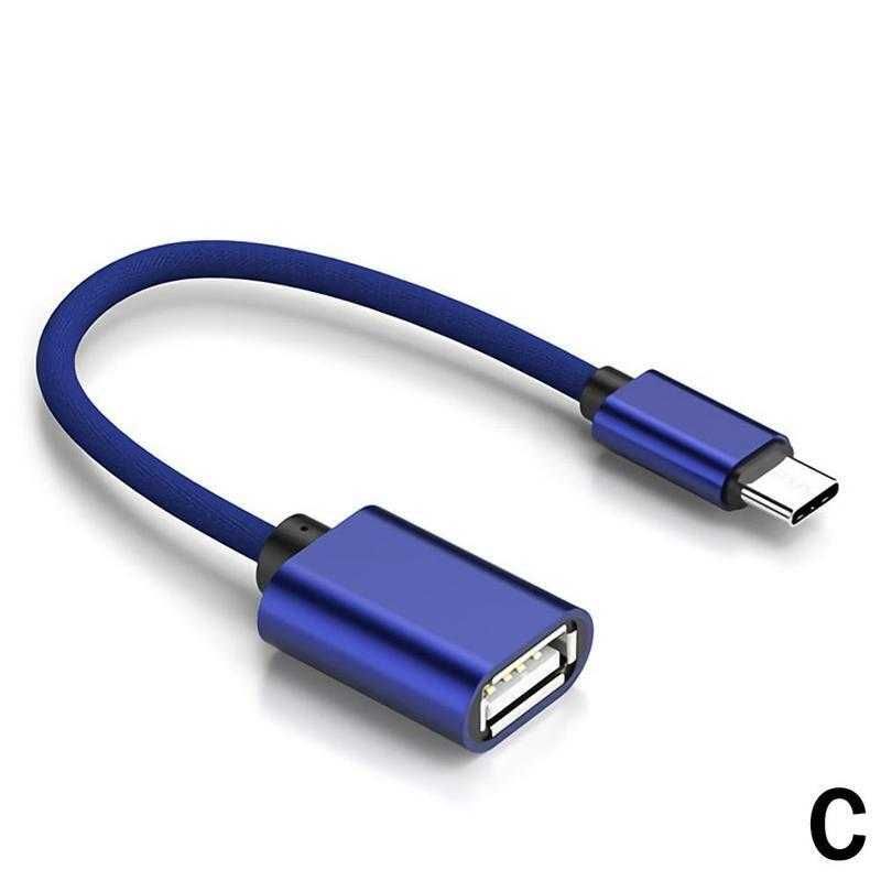 Cablu Adaptor OTG Tip-C la USB-A Metal Transfer Date Telefon Laptop