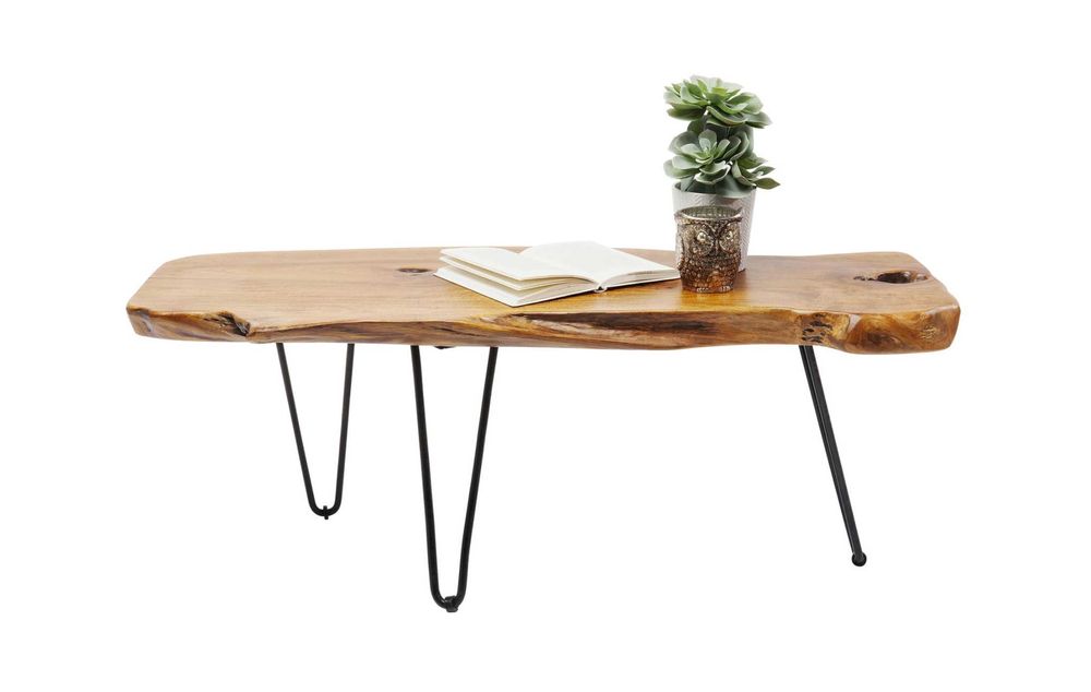 Masa Cafea Lemn Solid Salcam Picioare Pin Fier Scandinav Rustic Noua!