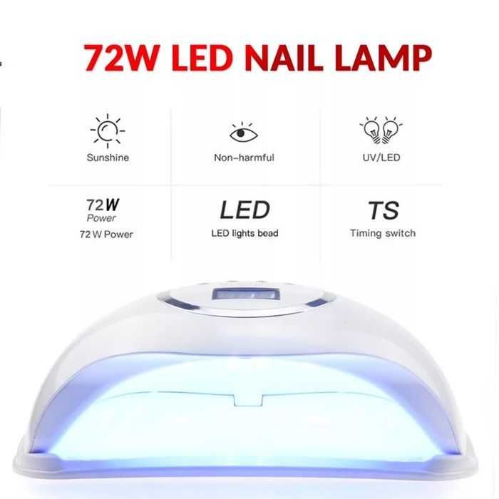 72W! Професионална смарт лампа, печка UV& LED за маникюр,педикюр,нокти