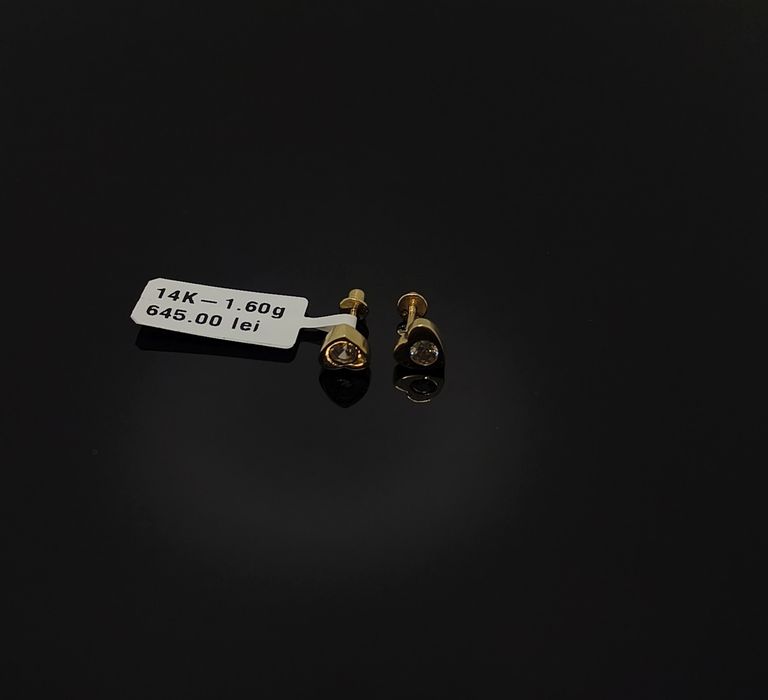 Bijuteria Royal cercei din aur 14k 1.60 gr