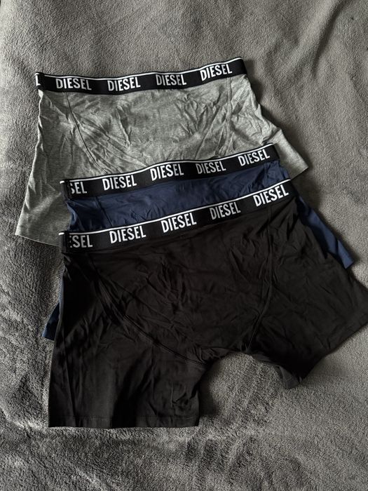 Diesel set 3 boxeri gri-negru-bleumarin marimea L noi originali