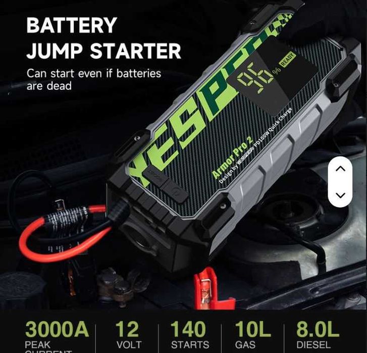 baterie externa camping Robot pornire, Jump starter Yesper armour pro2