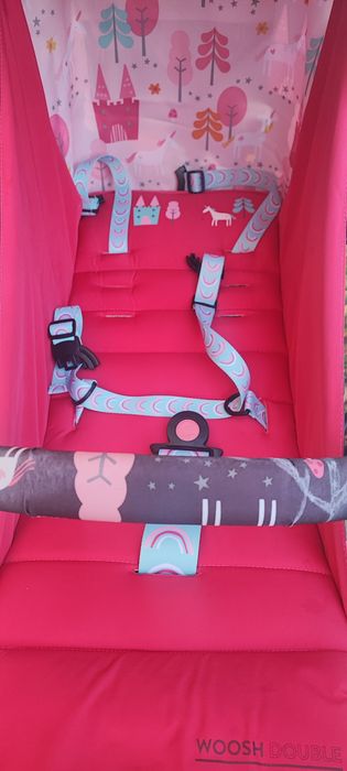 Количка за близнаци или породени деца Cosatto - Woosh Double, Unicorn