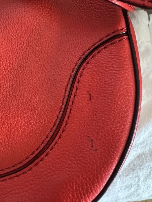 Marc Jacobs Оригинална Червена Чанта от Естествена Кожа