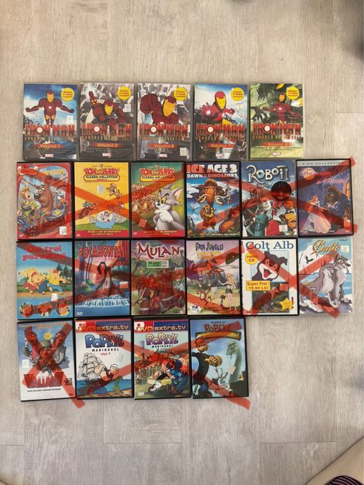 Desene animate DVD - Iron Man, Tom si Jerry, Ice Age etc