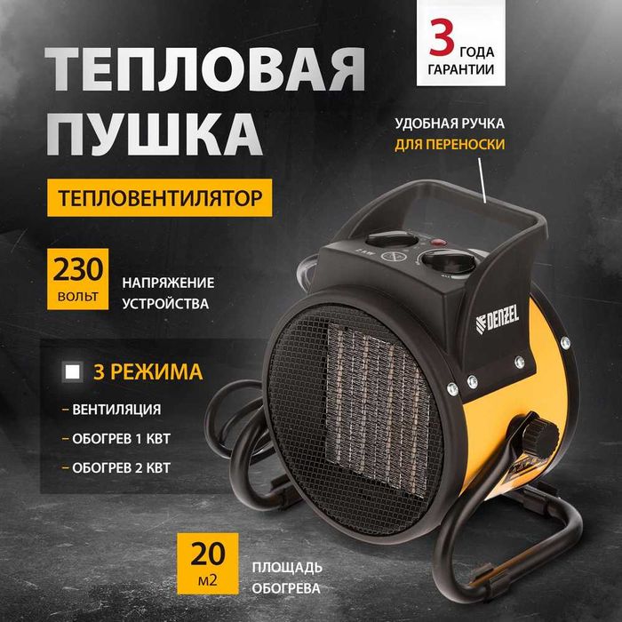 Обогреватель/Тепловая пушка/3квт-3.5квт/Гарантия год/Есть доставка