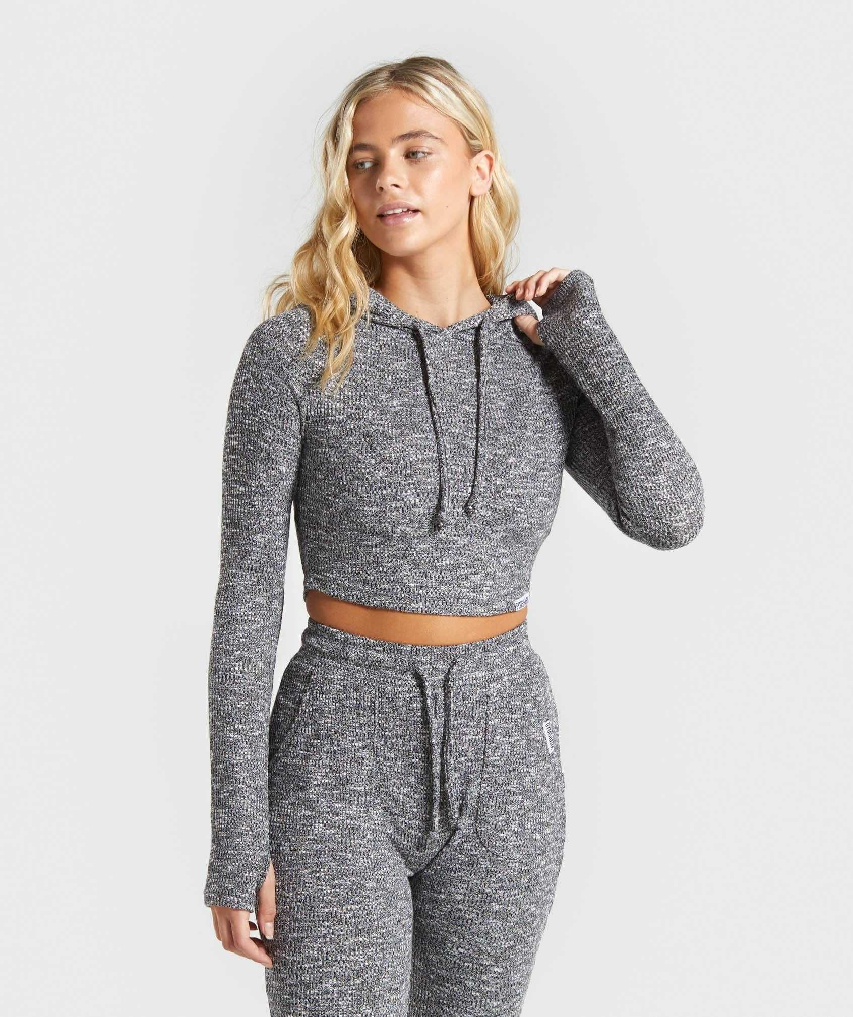 Gymshark Slounge Cropped Hoodie ОРИГИНАЛЕН дамски суичър - XS