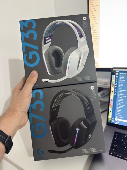Logitech G733 noi, factura pcgarage, garantie, alb / negru