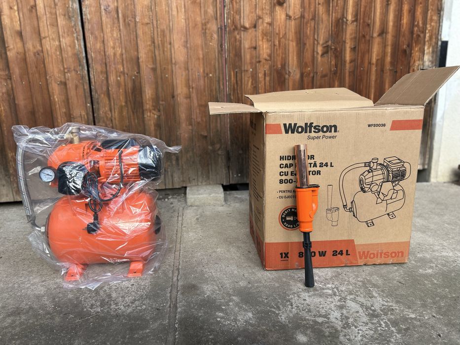 Hidrofor cap de fonta cu ejector