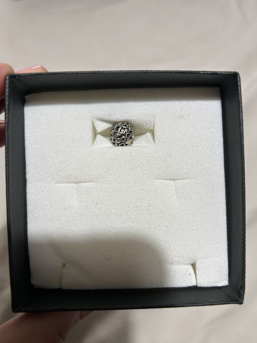 Talisman inimioare rotund original Pandora