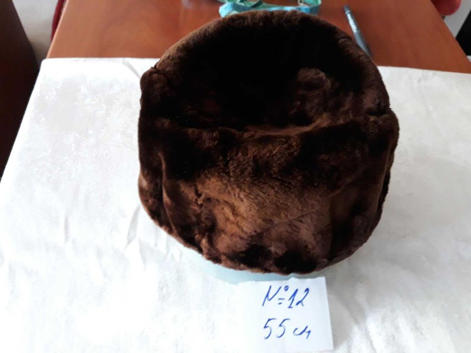 Кожени шапки естествен косъм