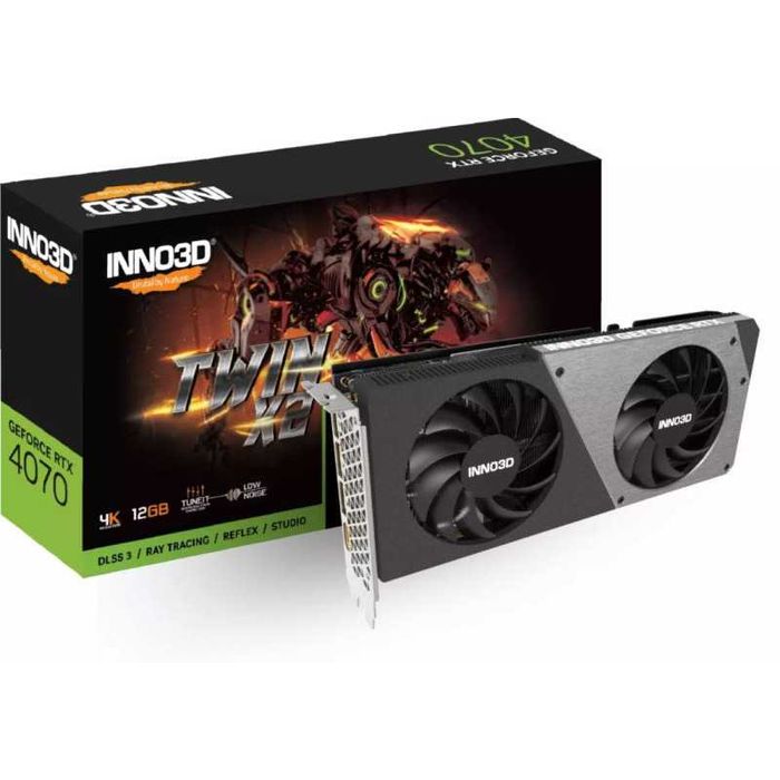 Placa video Inno3D GeForce RTX 4070 TWIN X2 12GB GDDR6X Impecabila