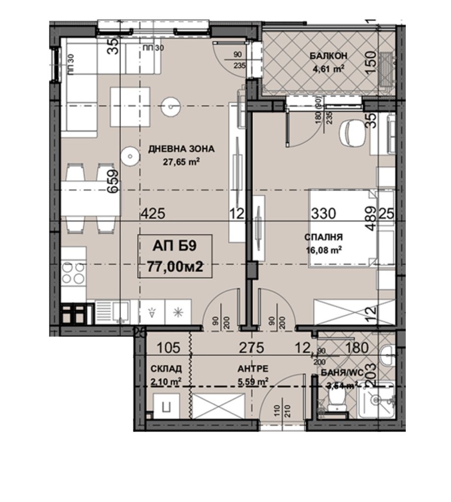 Продава се Двустаен апартамент в Пловдив, Остромила - 73 кв.м за 990 €/кв.м - Снимка #2