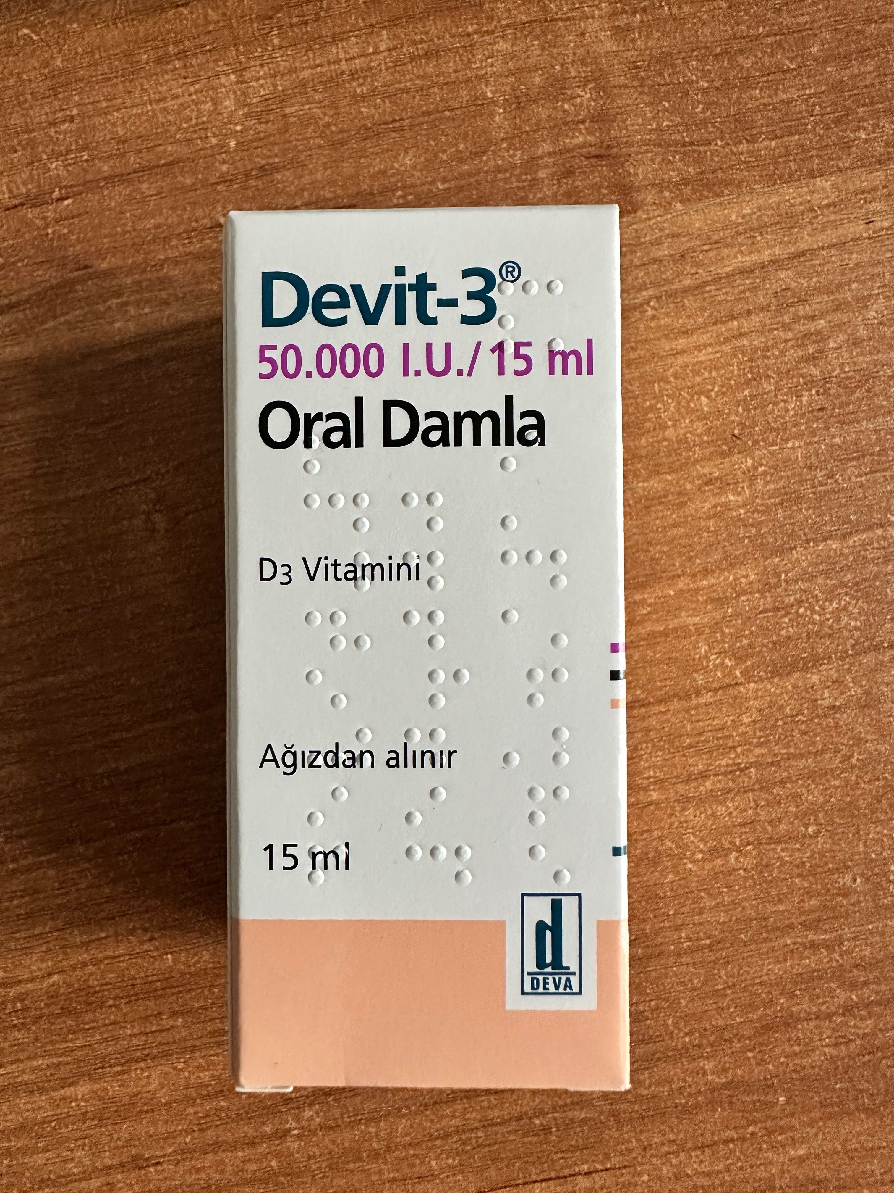 Витамины Devit-3 50.000 L.u 15 ml Турция