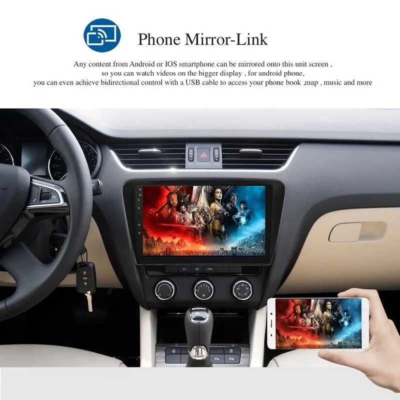 Мултимедия Двоен дин за Skoda Octavia навигация плеър Android Октавиа