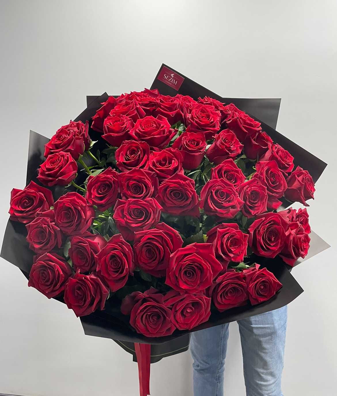 Акция на метровые 51 розы Астана Букет Доставка Гул Раушан Цветы
