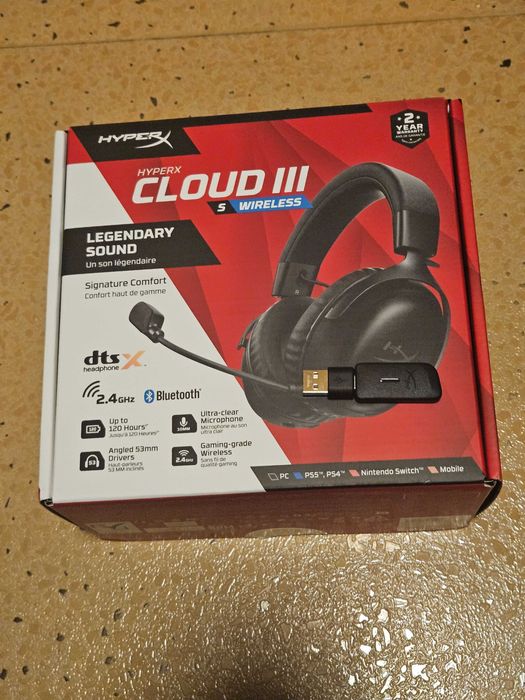 Безжични геймърски слушалки HyperX Cloud III S