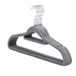 Set 5 umerase pentru haine DEPOX®, Catifea, Antiderapant, Gri
