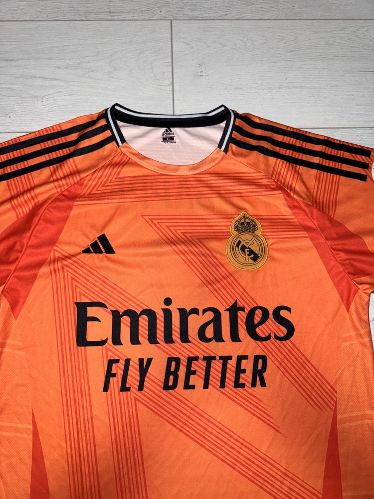 Tricou Real Madrid  Portocaliu XL Adidas Fotbal Mbappe