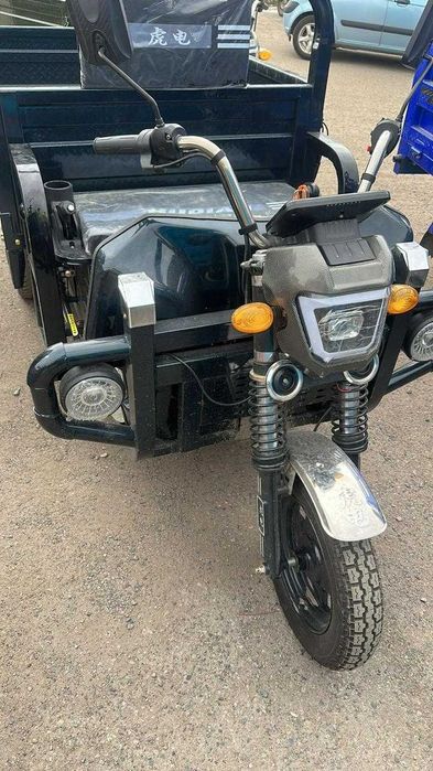 Грузовой  трицикл электрический-бензиновый с гидравликой